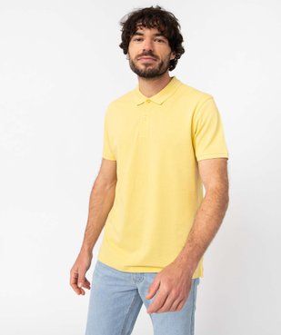 Polo homme à manches courtes en maille piquée vue1 - GEMO (HOMME) - GEMO