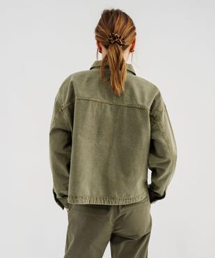 Veste en jean coloré large et courte femme vue7 - GEMO 4G FEMME - GEMO