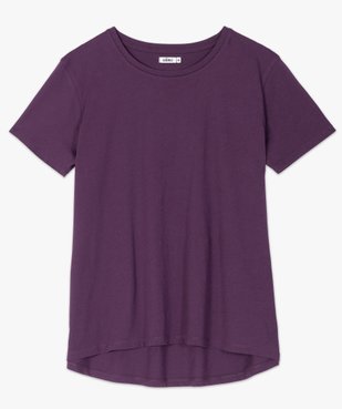 Tee-shirt femme à manches courtes avec dos plus long vue4 - GEMO(FEMME PAP) - GEMO