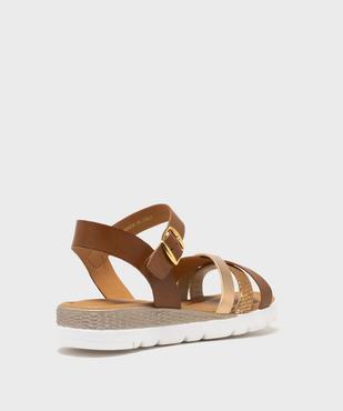 Sandales à brides croisées à petit talon compensé femme - Valentina Baldano vue4 - VALENTINA BALDA - GEMO