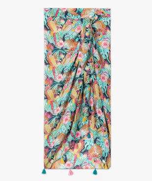 Paréo femme à motifs exotiques vue4 - GEMO (ACCESS) - GEMO