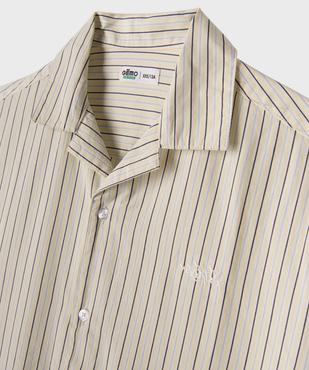 Chemise manches courtes à rayures multicolores et col cubain garçon vue2 - GEMO (JUNIOR) - GEMO