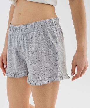 Short de pyjama avec finitions froncées femme vue6 - GEMO 4G FEMME - GEMO