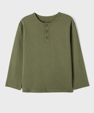 Tee-shirt manches longues en coton résistant garçon vue1 - GEMO 4G GARCON - GEMO