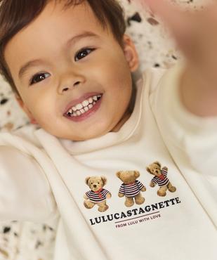 Sweat large en molleton gratté  bébé garçon - LuluCastagnette vue4 - LULU CASTAGNETTE G4G D - GEMO