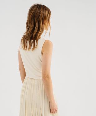 Débardeur à larges bretelles et col carré en microfibre femme vue3 - GEMO(FEMME PAP) - GEMO