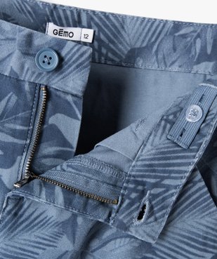Bermuda coupe chino regular en coton imprimé garçon vue2 - GEMO (JUNIOR) - GEMO