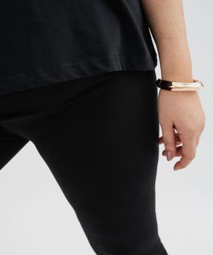 Legging femme grande taille uni en coton stretch vue12 - GEMO 4G GT - GEMO