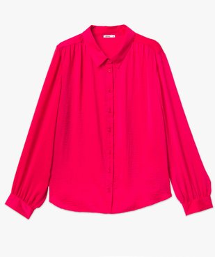 Chemise femme grande taille en matière satinée vue4 - GEMO (G TAILLE) - GEMO