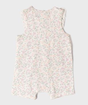 Combinaisons courtes en coton à motifs fleuris bébé fille (lot de 2) vue5 - GEMO 4G BEBE - GEMO