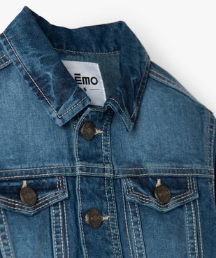 Veste garçon en jean légèrement délavée vue2 - GEMO (ENFANT) - GEMO