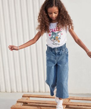 Tee-shirt fille imprimé paillettes - Tom & Jerry vue4 - TOM ET JERRY - GEMO