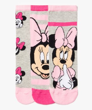 Chaussettes fille à motifs Mickey et Minnie (lot de 3) - Disney   vue1 - MINNIE - GEMO
