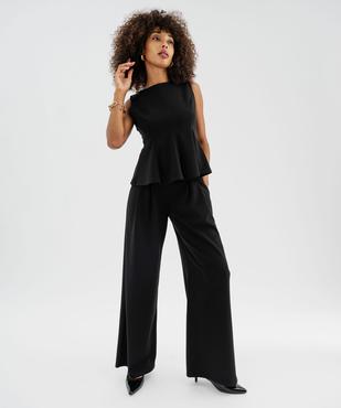 Pantalon de costume large uni femme vue1 - GEMO 4G FEMME - GEMO