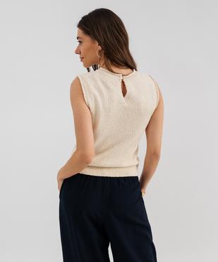Pull sans manches d'été femme - LuluCastagnette vue3 - LULUCASTAGNETTE - GEMO