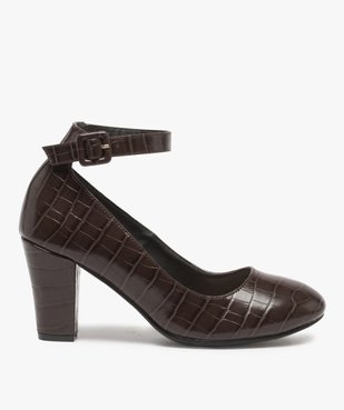 Escarpins femme unis à talon et bride à boucle vue1 - Nikesneakers(URBAIN) - Nikesneakers