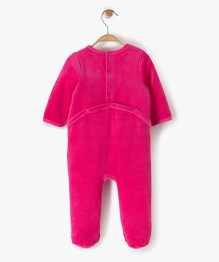 Pyjama bébé en velours avec inscription vue4 - GEMO(BB COUCHE) - GEMO