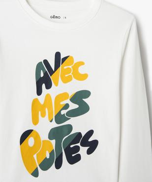 T-shirt manches longues imprimé garçon vue3 - PREMIER PRIX BY GEMO - GEMO