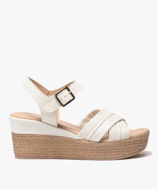 Sandales femme à talon compensé coupe spéciale pied large vue1 - Nikesneakers(URBAIN) - Nikesneakers