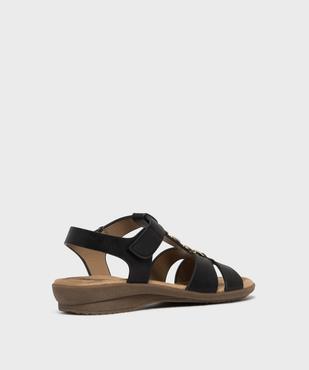 Sandales confort femme avec bijou et fermeture scratch vue4 - G'FLEX - GEMO