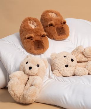 Chaussons femme en volume ours en  à pois dorés vue7 - GEMO(HOMWR FEM) - GEMO