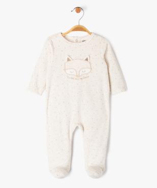 Pyjama en velours à motifs pailletés bébé vue2 - GEMO(BB COUCHE) - GEMO