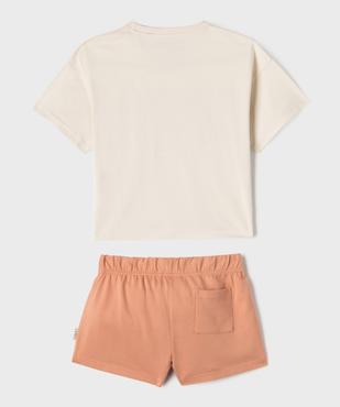 Pyjashort bicolore style vintage fille - Camps United vue4 - CAMPS - GEMO