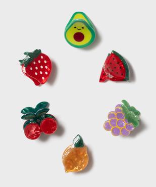 Pinces crabes pour les cheveux en forme de fruits fille (lot de 6) vue1 - GEMO (ACCESS) - GEMO