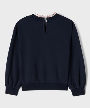 Sweat à col froncé et inscription brodée fille - LuluCastagnette vue5 - LULUCASTAGNETTE - GEMO