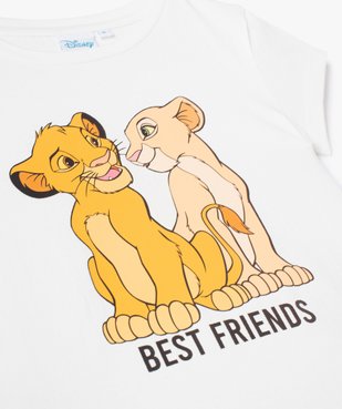 Tee-shirt fille manches courtes Le Roi Lion - Disney vue3 - DISNEY DTR - GEMO