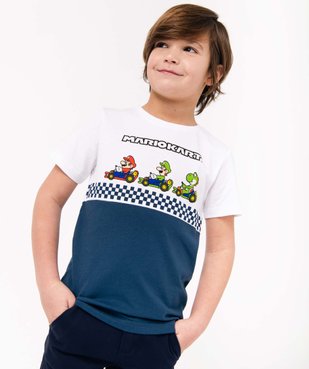 Tee-shirt garçon bicolore à manches courtes - Mario Kart vue1 - MARIO - GEMO