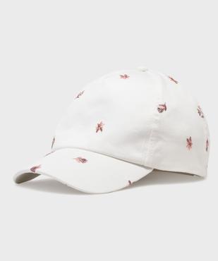 Casquette avec motifs fleuris brodés fille vue1 - GEMO 4G FILLE - GEMO