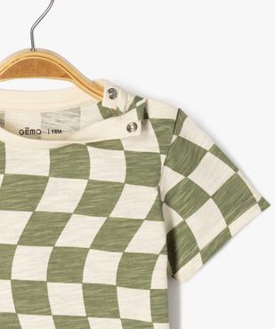 Tee-shirt manches courtes à carreaux fantaisie bébé garçon vue2 - GEMO(BEBE DEBT) - GEMO
