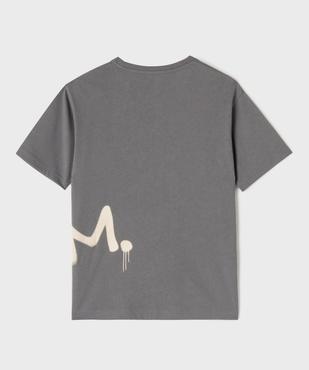 Tee-shirt manches courtes en coton imprimé devant et dos garçon vue3 - GEMO 4G GARCON - GEMO