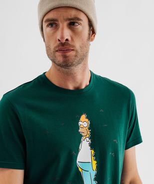 Tee-shirt manches courtes en coton imprimé homme - Les Simpsons vue4 - SIMPSONS - GEMO