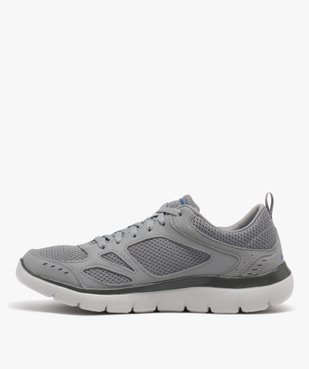 Baskets homme unies détails en mesh - Skechers vue3 - SKECHERS - GEMO