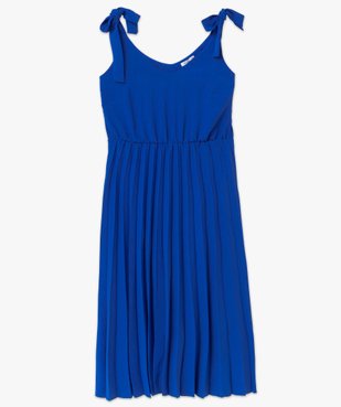 Robe à bretelles nouées avec bas plissé femme vue4 - GEMO(FEMME PAP) - GEMO