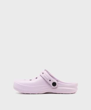 Sabots souples unis et perforés fille vue3 - GEMO (PLAGE) - GEMO