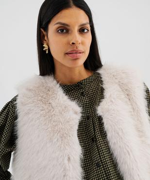 Veste sans manches en fourrure imitation femme vue2 - GEMO 4G FEMME - GEMO