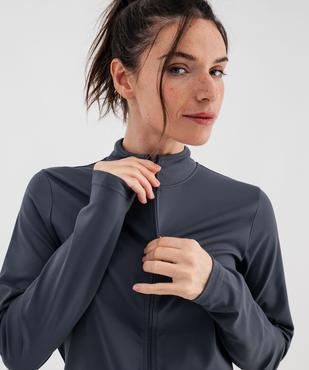 Sweat de sport zippé à col montant femme vue5 - GEMO(FEMME PAP) - GEMO