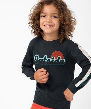 Pull garçon en maille fine avec imprimé bouclette vue1 - GEMO (ENFANT) - GEMO