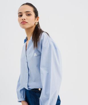 Chemise large manches longues rayée femme - LuluCastagnette vue5 - LULUCASTAGNETTE - GEMO