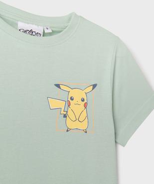 Tee-shirt manches courtes avec motif Pikachu garçon - Pokemon vue2 - POKEMON - GEMO