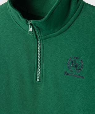 Sweat en molleton doux à col montant zippé garçon vue4 - GEMO 4G GARCON - GEMO