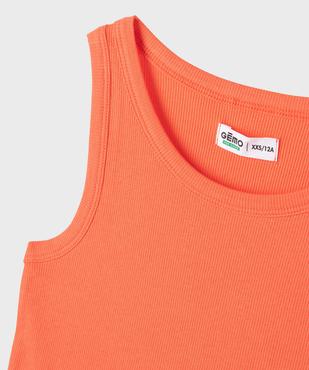 Débardeur court en maille côtelée fille vue3 - GEMO 4G FILLE - GEMO