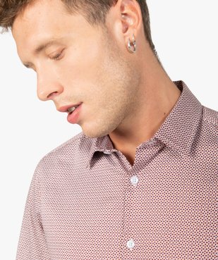 Chemise homme à motifs colorés coupe slim vue1 - GEMO (HOMME) - GEMO