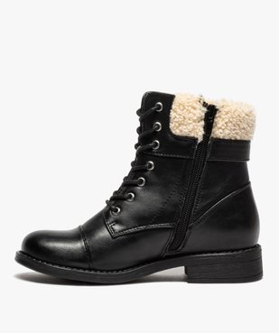Boots fille à col rembourré fermeture lacets et zip vue3 - GEMO (ENFANT) - GEMO