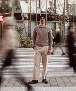 Pantalon chino coupe regular homme vue1 - GEMO 4G HOMME - GEMO