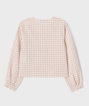 Blouse manches longues à carreaux et boutons fille vue4 - GEMO (ENFANT) - GEMO