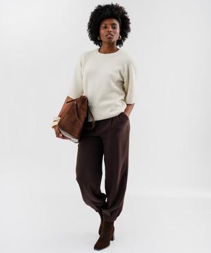 Pull manches courtes ample et douillet femme vue4 - GEMO(FEMME PAP) - GEMO